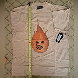drewhouse Dusty Rose Flame SS T-shirt M NWT